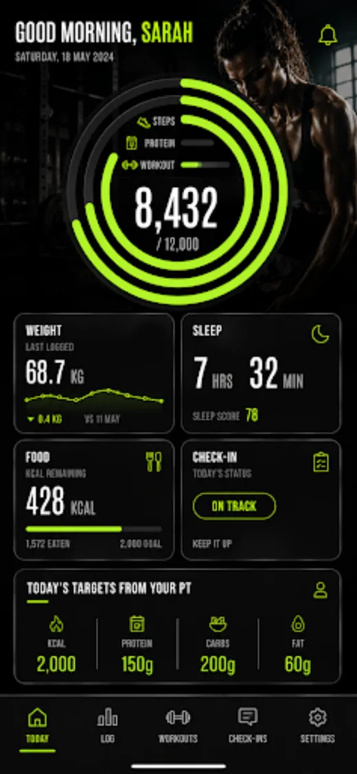 The Fitara client app, today